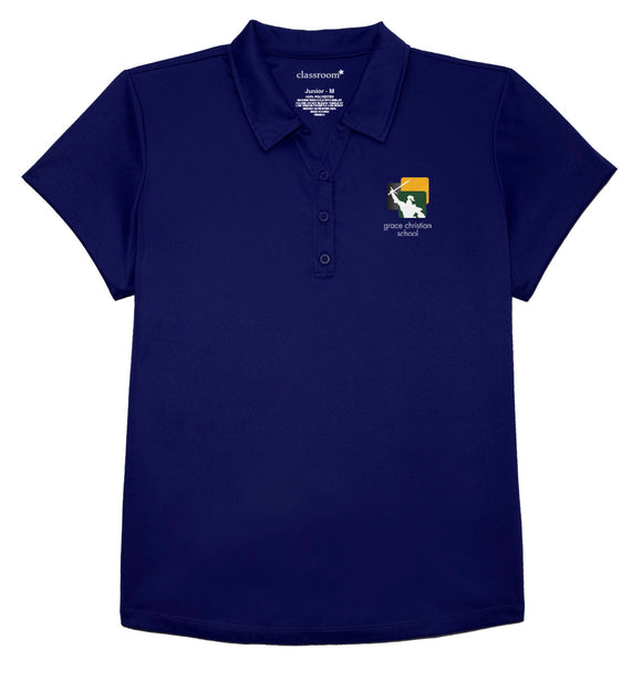 Juniors(Ladies Cut) Short Sleeve Fitted moisture wicking polo