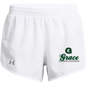 UA Womens Fly By Shorts: Cheer 25
