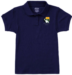 Girls SS fitted interlock polo