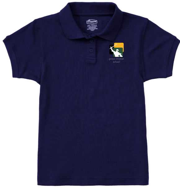 Juniors Short Sleeve Fitted moisture wicking polo