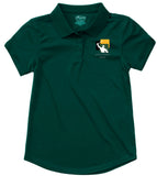 Girls Short Sleeve Fitted Moisture-Wicking Polo